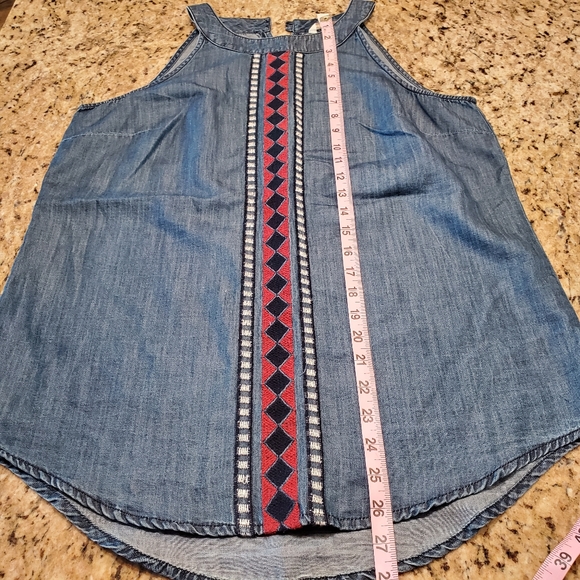 Est.1948 Denim Sleeveless Embroidered To - Picture 11 of 11